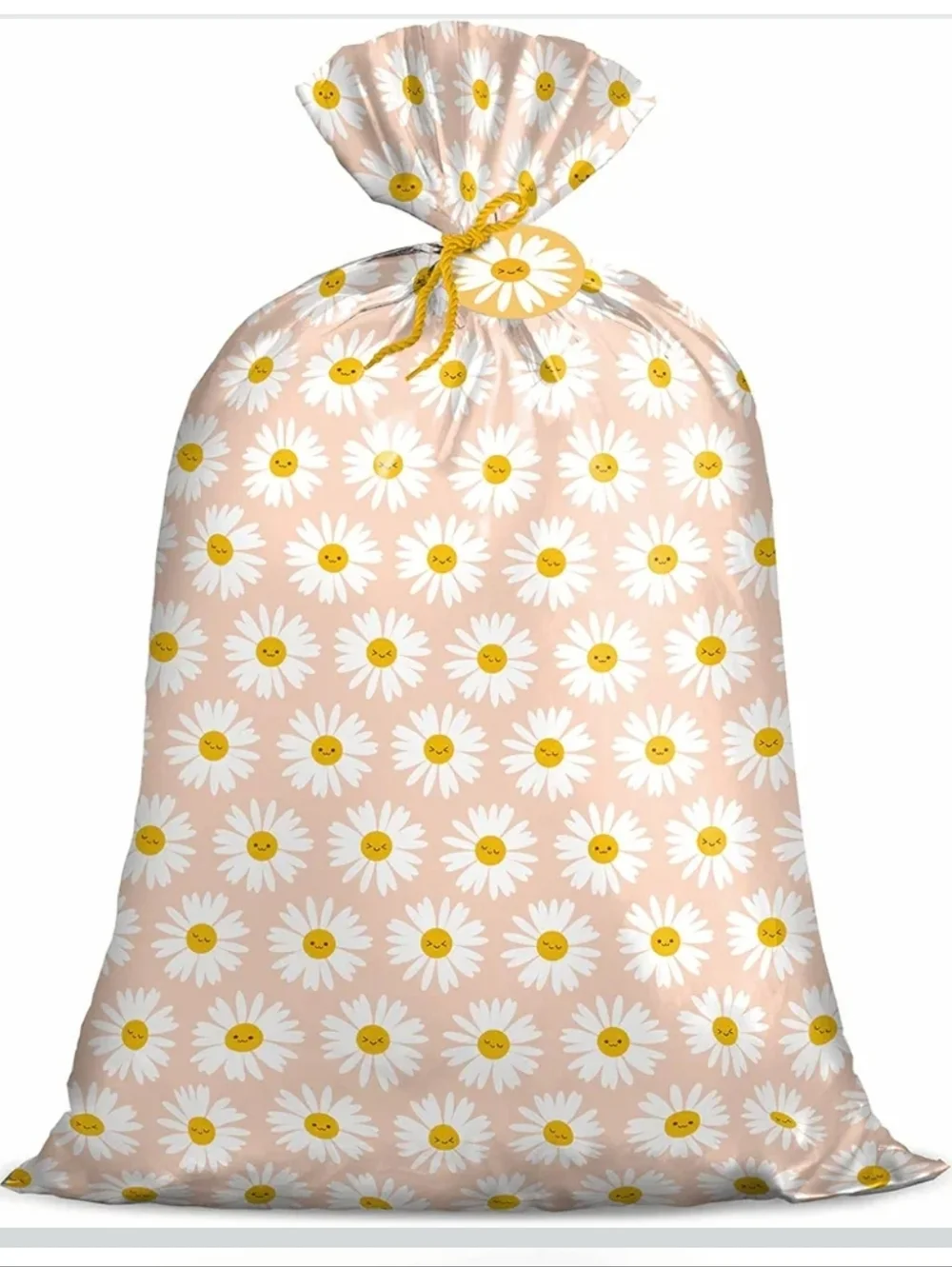 Floral Daisy Drawstring Gift Bag